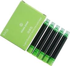 Cartouches d'Encre Vert Clair pour Stylo Plume Hongdian