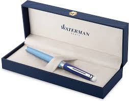 Stylo plume Waterman Hémisphère en métal et laque bleue