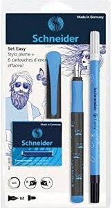 Set de Stylo Plume Schneider Easy avec 6 Cartouches et Effaceur