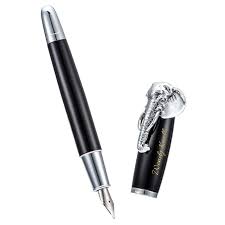 Stylo Plume Élégant Éléphant Noir