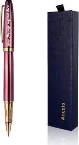 Stylo Plume Gravé avec Boîte et Cartouches