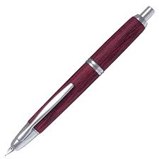 Stylo-plume rétractable en bois de bouleau rouge