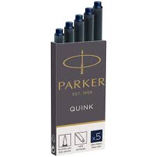 Cartouches d'Encre Bleue Longues Parker