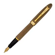 Stylo plume en velours Aurora IPSILON avec ferrures dorées - Coffret cadeau