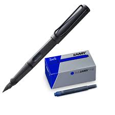 Lamy Safari : Stylo Plume & Cartouches d'Encre Bleue