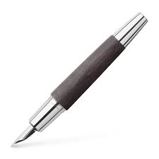 Stylo Plume Faber-Castell E-Motion Bois Noir & Chrome