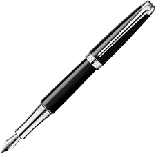 Stylo Plume LÉMAN Ébène & Argent Rhodié