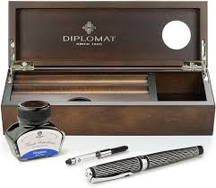 Ensemble de Stylos Diplomat Excellence A+ Wave en Lapis Noir