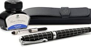 Stylo Plume Diplomat Excellence A+ Diamant Noir avec Étui Cuir
