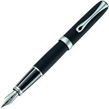 Stylo Plume Diplomate A2 - Élégance Moderne en Acier Noir Mat
