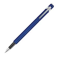 Stylo Plume Métallique Bleu Caran d'Ache 849 EF