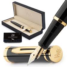 Ensemble de Stylo Plume Wordsworth & Black - Or Noir