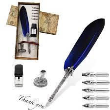 Set de Calligraphie : Stylo Plume d'Oie à Encre