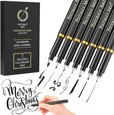 Pinturale Arts® Set de 7 Stylos de Calligraphie