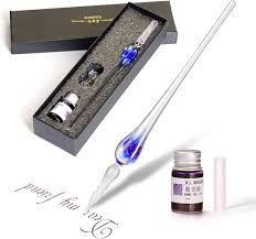 Set de Stylos de Calligraphie en Verre