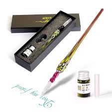 Lot de Stylos en Verre Aokuy pour Calligraphie