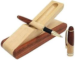 Stylo à bille vintage en bambou personnalisé avec boîte cadeau