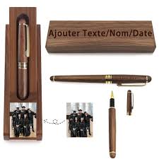 Stylo Personnalisé en Bois avec Coffret Photo