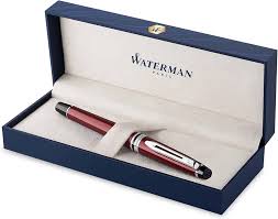 Roller Waterman Expert - Rouge Foncé & Chromé