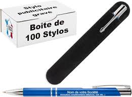 100 Stylos Publicitaires Personnalisés Gravés