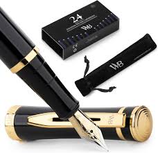 Ensemble Stylo Plume Extra Fin Doré 18 Carats - Wordsworth & Black