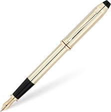 Stylo Plume Cross Townsend Or Jaune 10ct